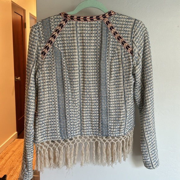 Tularosa Santa Fe Macrame Fringe-Trim Jacket - Picture 5 of 6